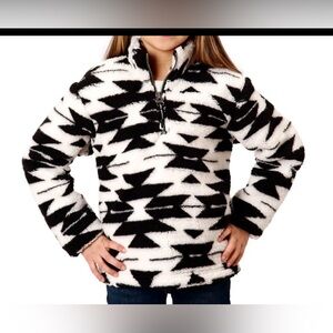 Roper western sweatshirt girls fuzzy fleece black XL -14